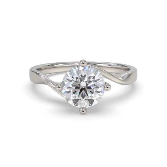 Verlobungsring mit rundem Diamanten