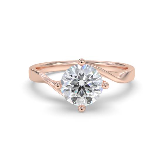 Verlobungsring mit rundem Diamanten