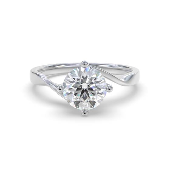Verlobungsring mit rundem Diamanten