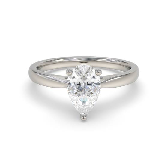 Klassischer Verlobungsring mit birnenförmigem Diamanten