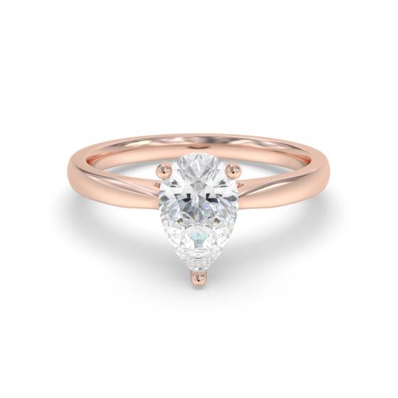 Klassischer Verlobungsring mit birnenförmigem Diamanten