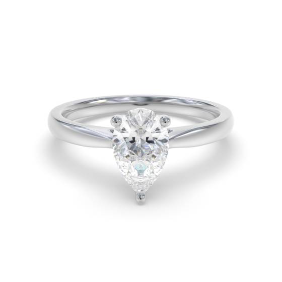 Klassischer Verlobungsring mit birnenförmigem Diamanten
