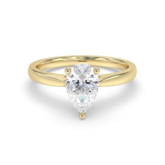 Klassischer Verlobungsring mit birnenförmigem Diamanten