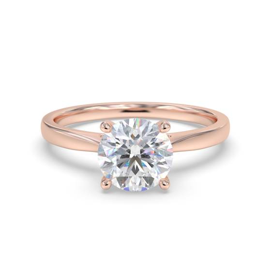 Verlobungsring mit rundem Diamanten
